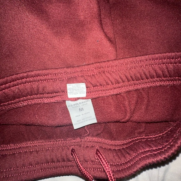 Maroon/ Dark red US POLO ASSN sweat pants. - Picture 3 of 4